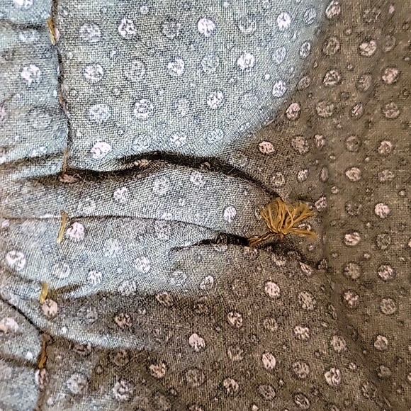 Cozies Upcycled Jeans Molly Made It Design Hand Crafted  Green Dots - Picture 10 of 12